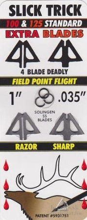 Pótpenge Slick Trick Standard 100gr. 4 blade vadászhegyhez  - 4 szett