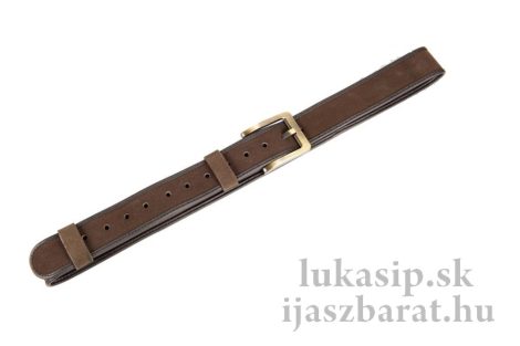 BuckTrail csiszolt bőr öv öntöttvas csattal - 128 cm, barna