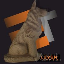 3D cél, ülő farkas – Eleven